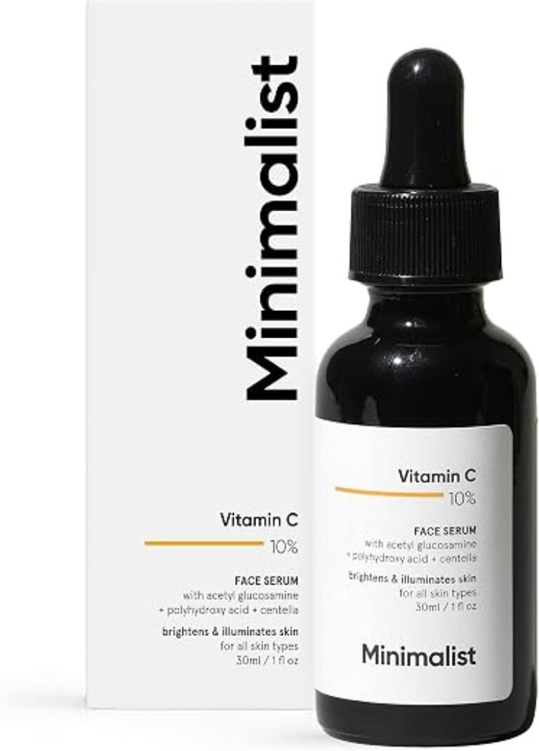 Minimalist 10% Advanced Vitamin C Serum for Glowing Skin | Brightening & Dark Spot Treatment | Treats Uneven Skin Tone, Dullness & UV Damage | Daily Face Serum (Stable Vitamin C) | 30ml
